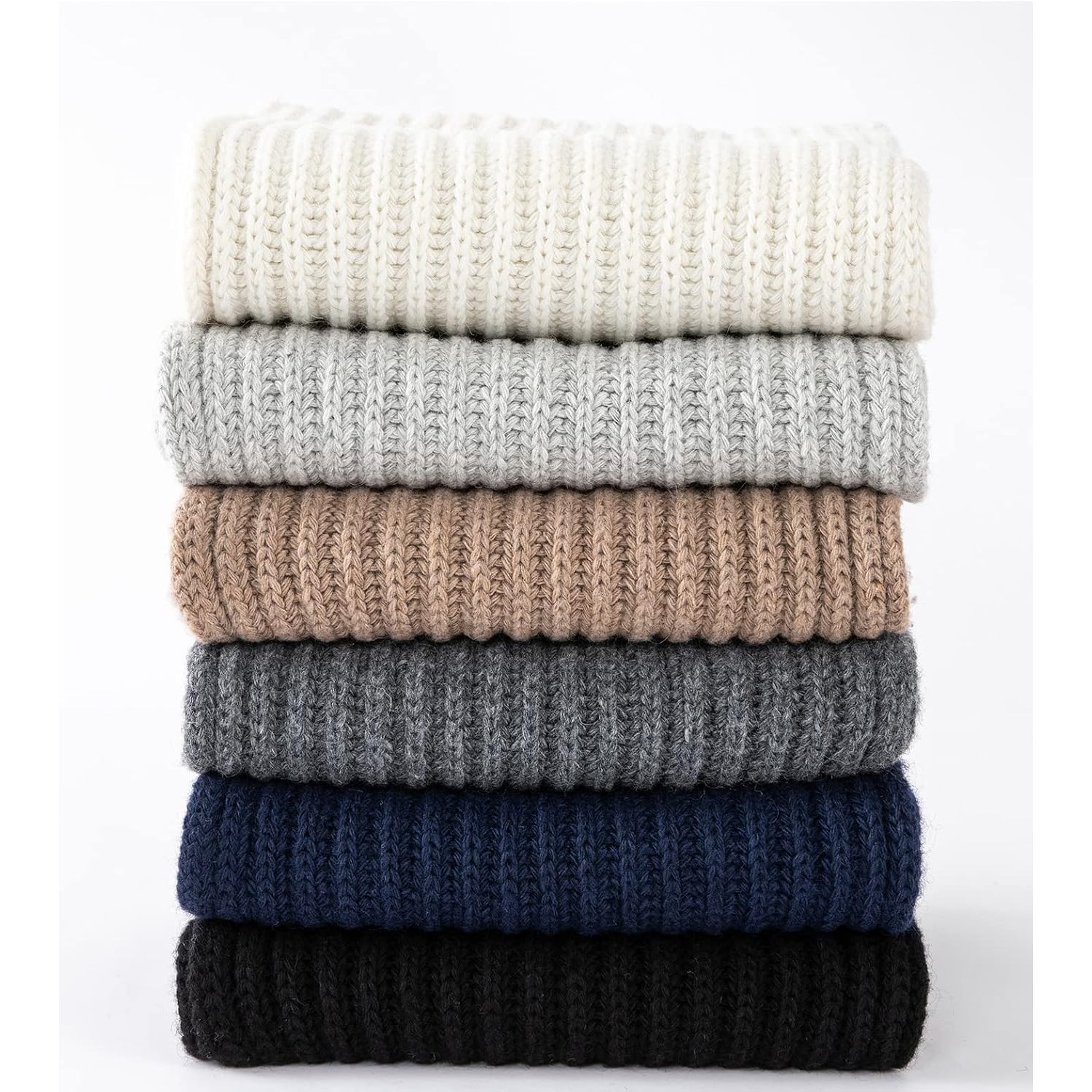 Merino Wool Cable Knit Beanie and Scarf Set: image 6