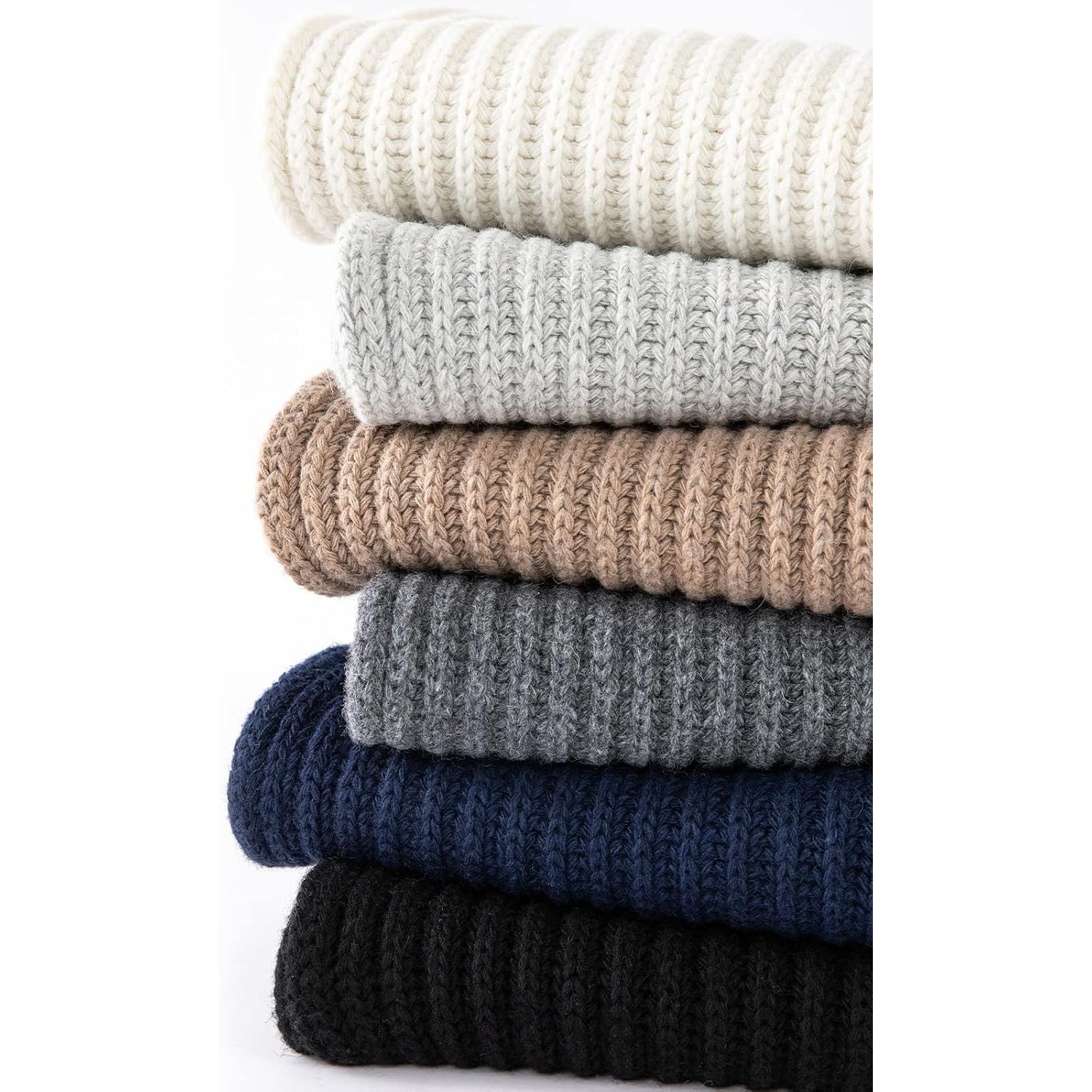 Merino Wool Cable Knit Beanie and Scarf Set: image 7