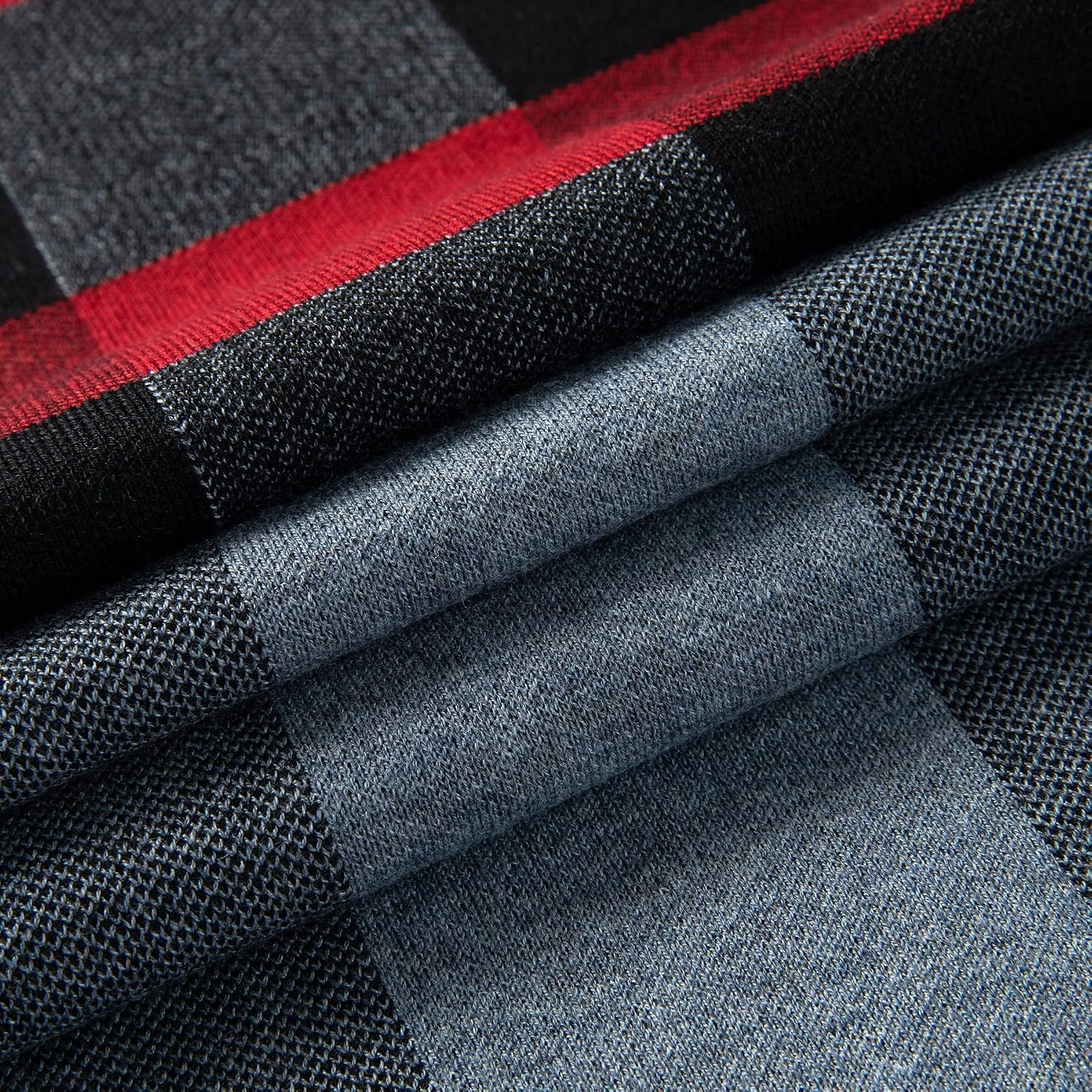 Tartan Plaid Merino Wool Scarf for Men: image 4