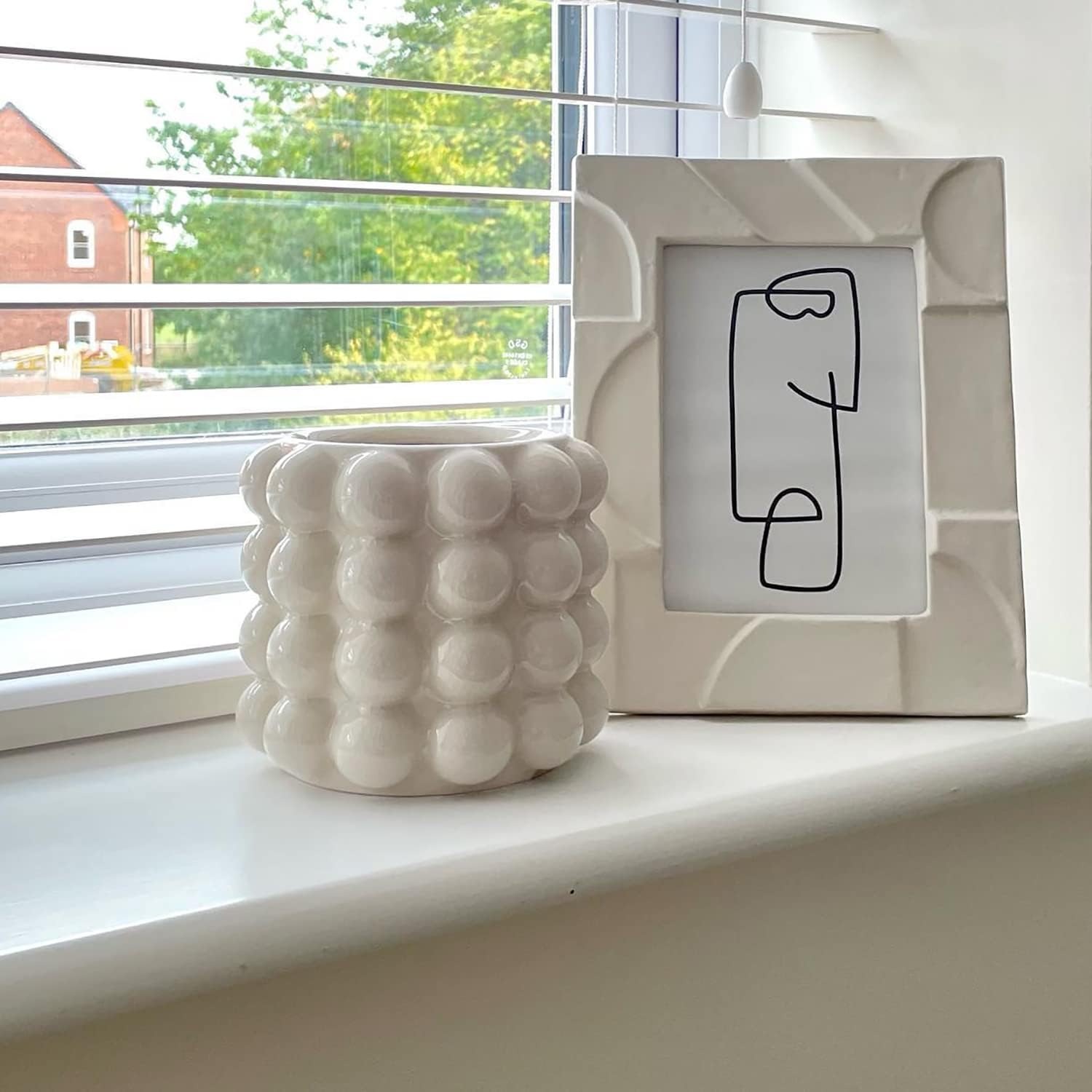 Beige Bubble Ceramic Vase: image 8