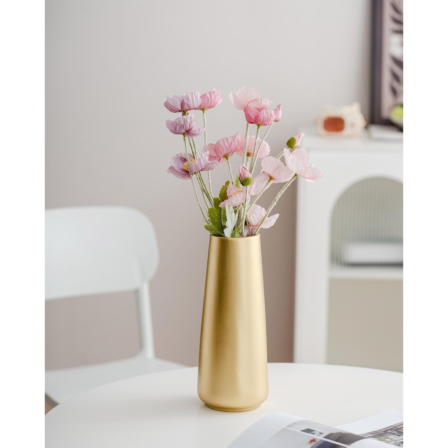 Light Gold Ceramic Vase 25 cm: image 4