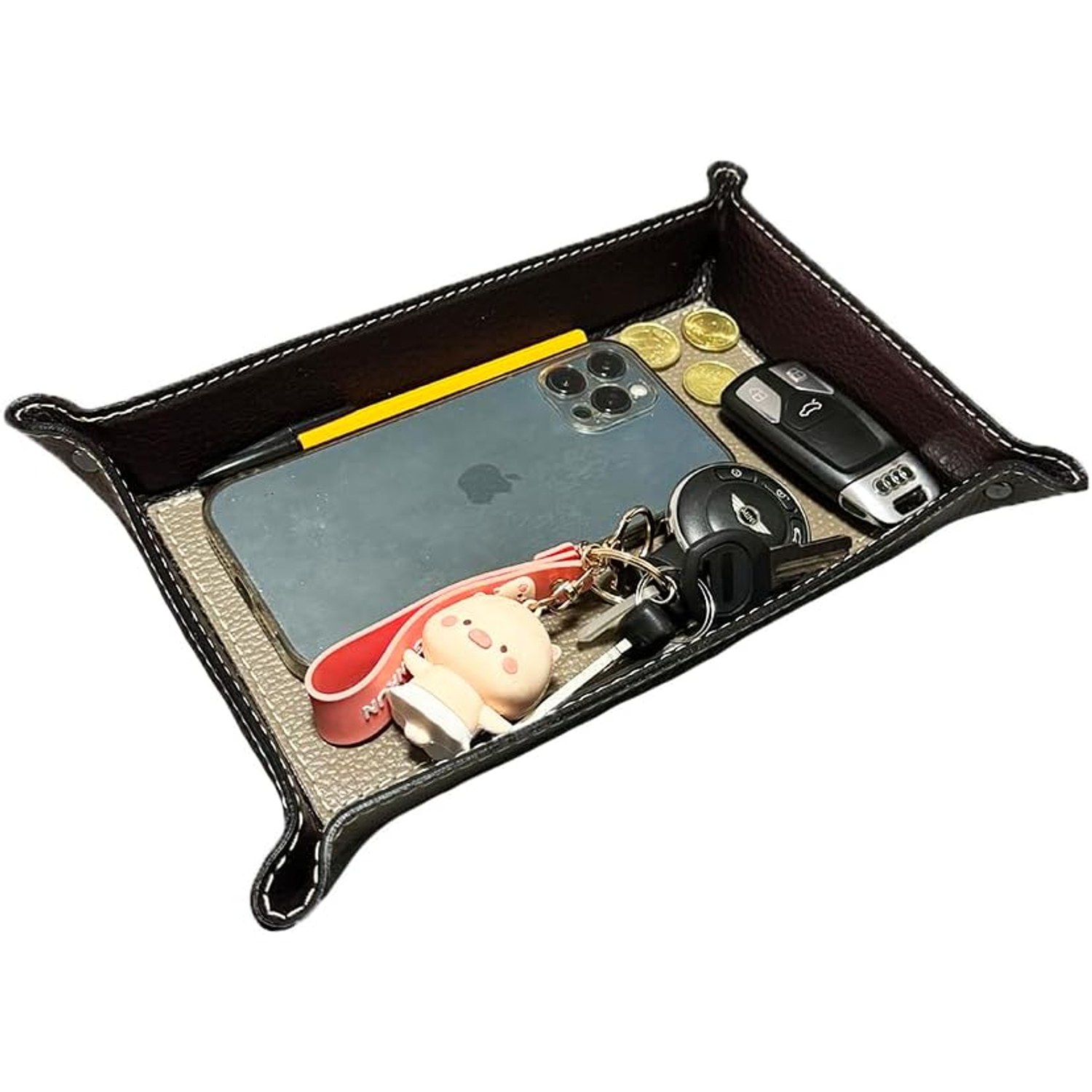 Large Leather Entrance Tray: image 4