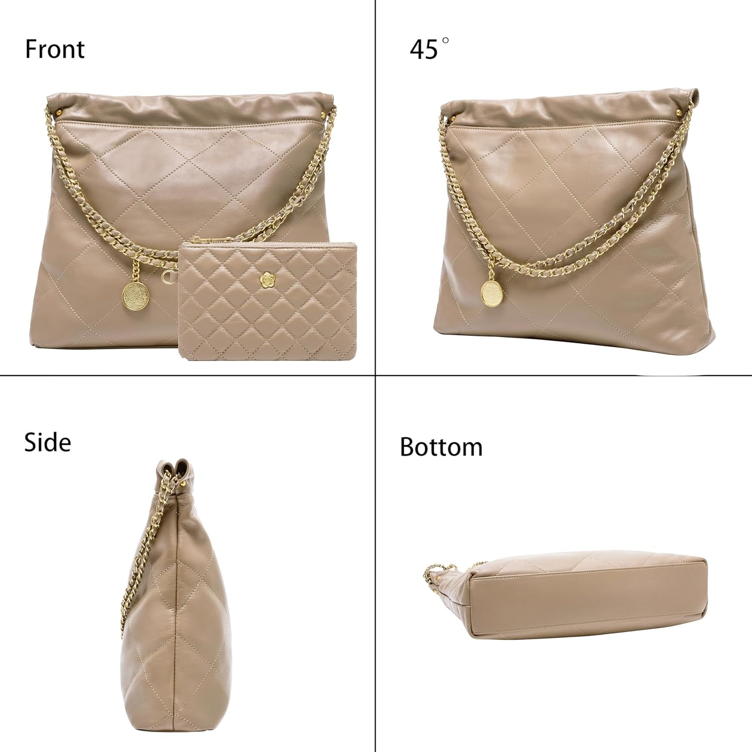 Quilted Leather Tote Bag