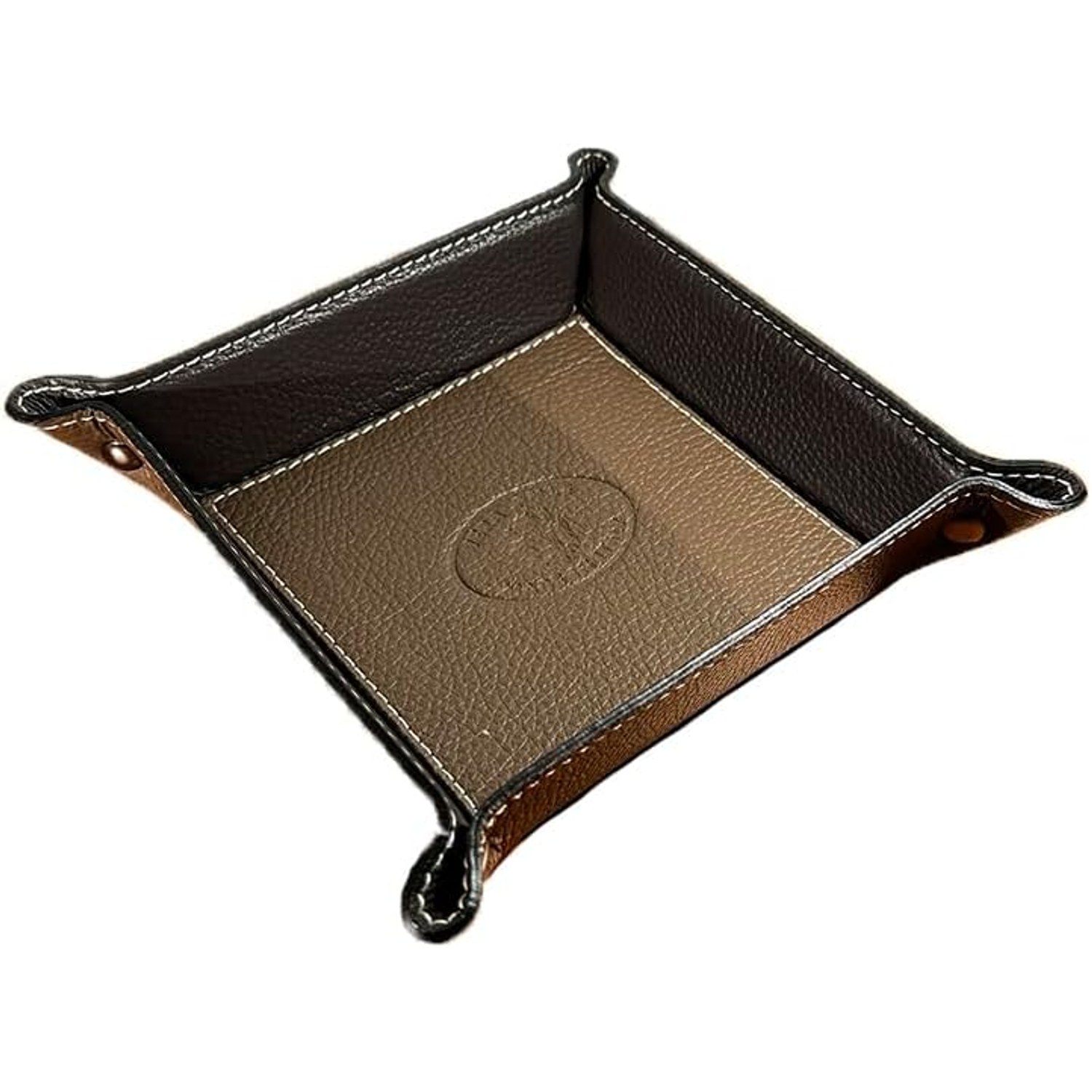 Square Leather Tray Organiser