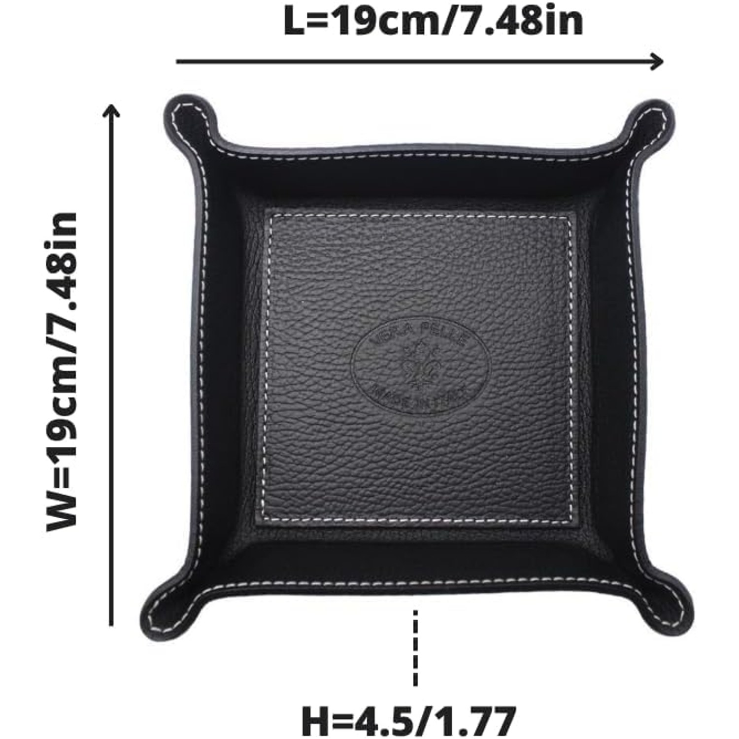 Square Leather Tray Organiser