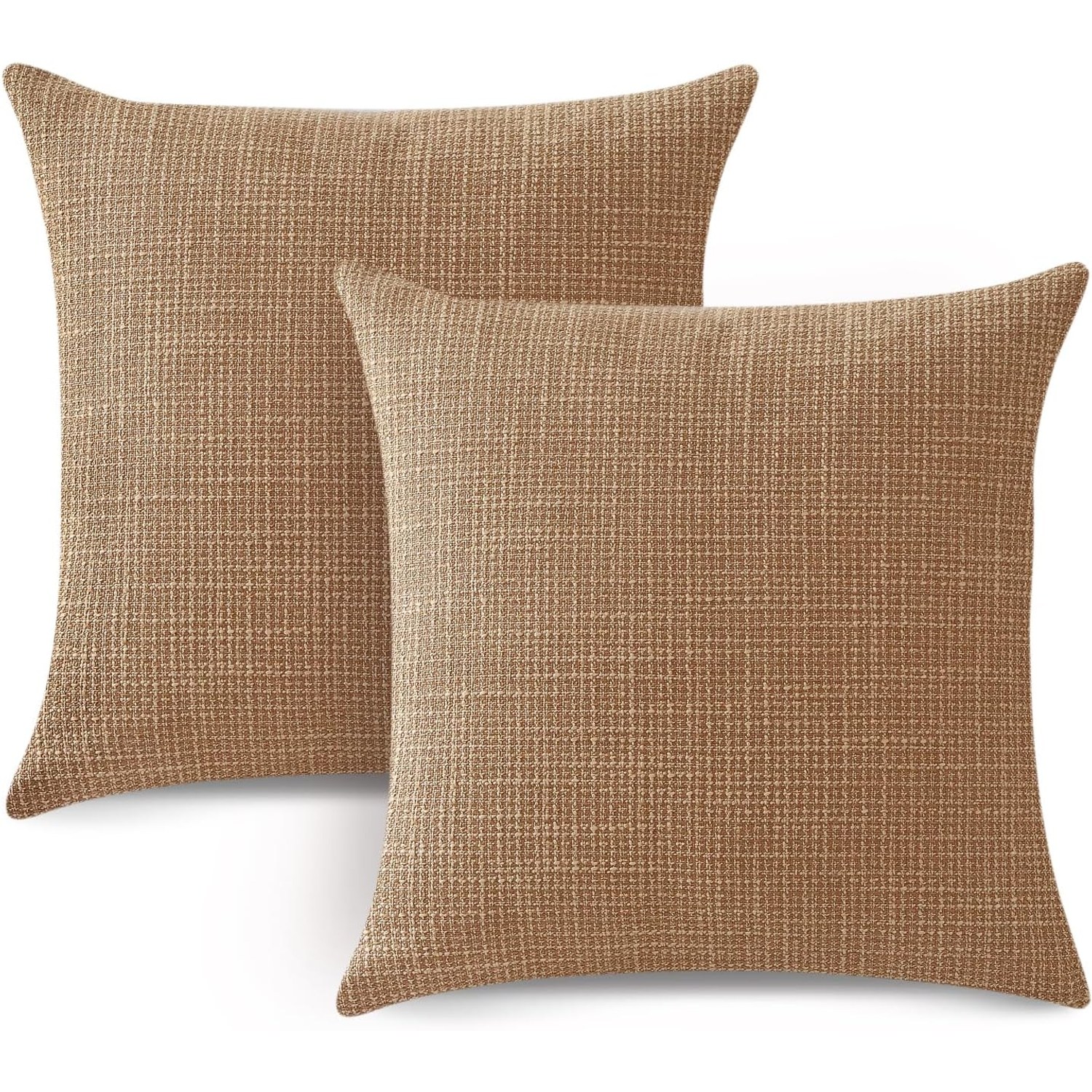 Light Brown Linen Look Cushion Covers 50 cm (2 Pack): image 9