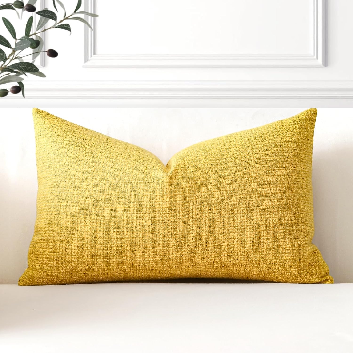 Linen Look Cushion Cover (Single, 40 x 60 cm, Polyester)