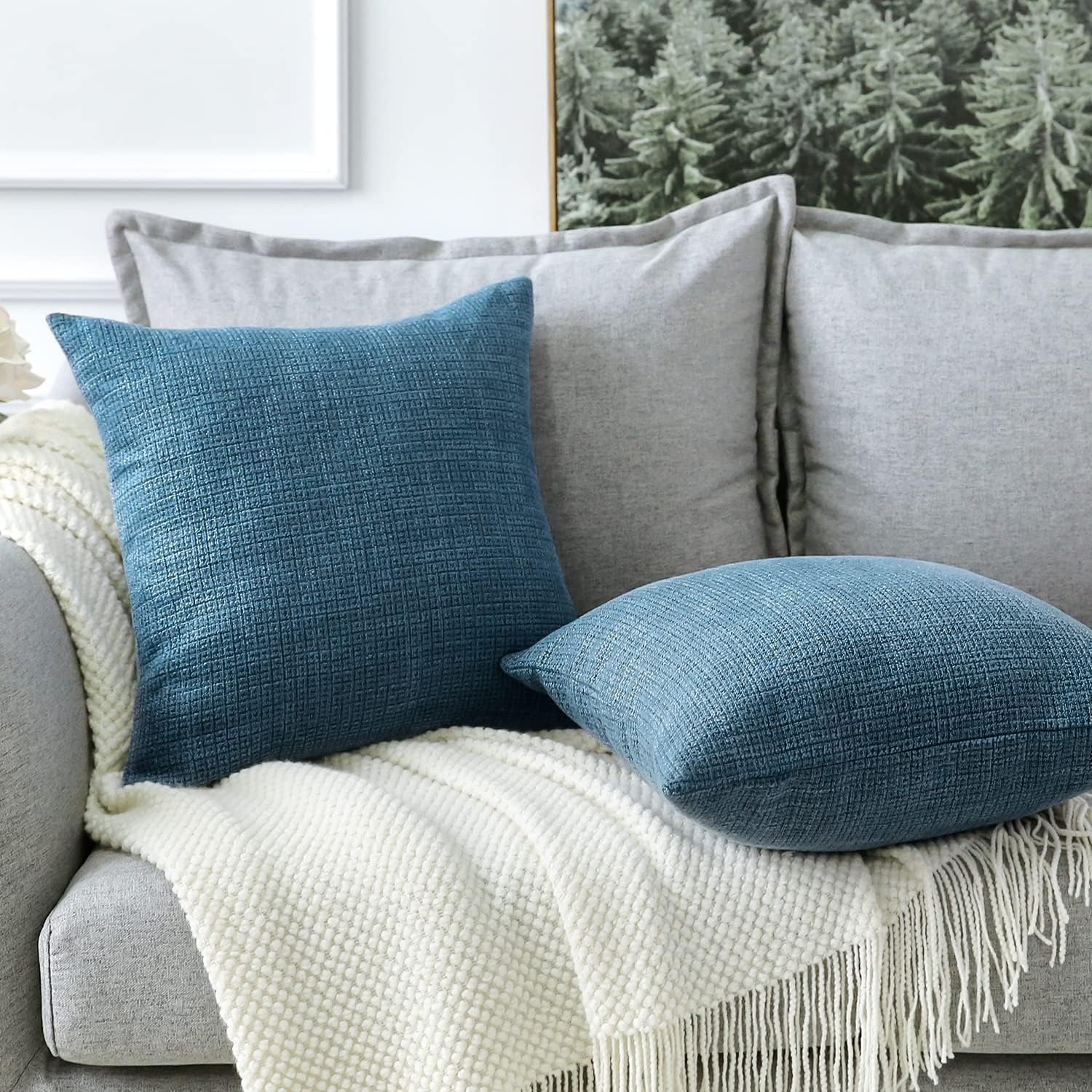 Linen Look Cushion Covers 50 cm (Set of 2)