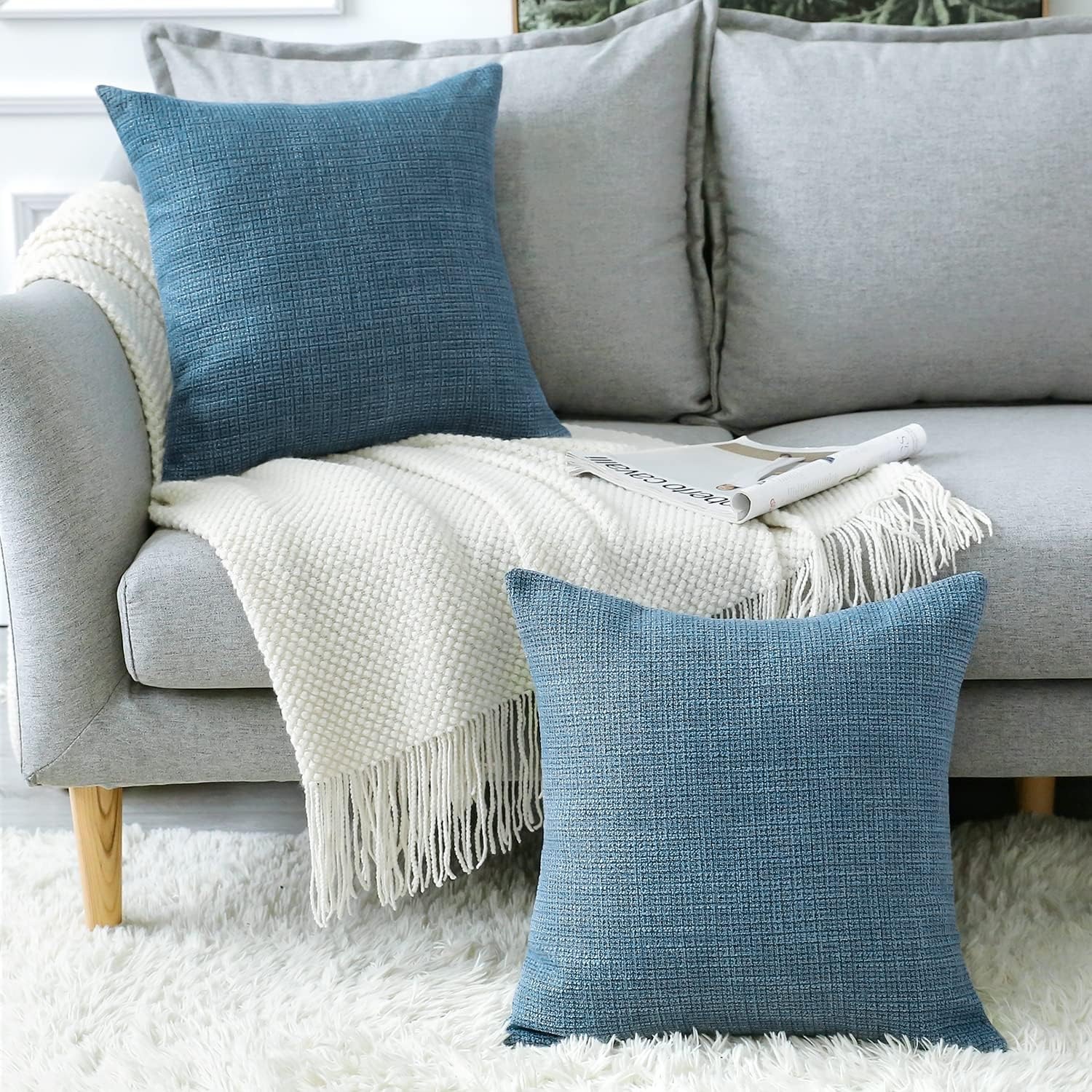 Linen Look Cushion Covers 50 cm (Set of 2)