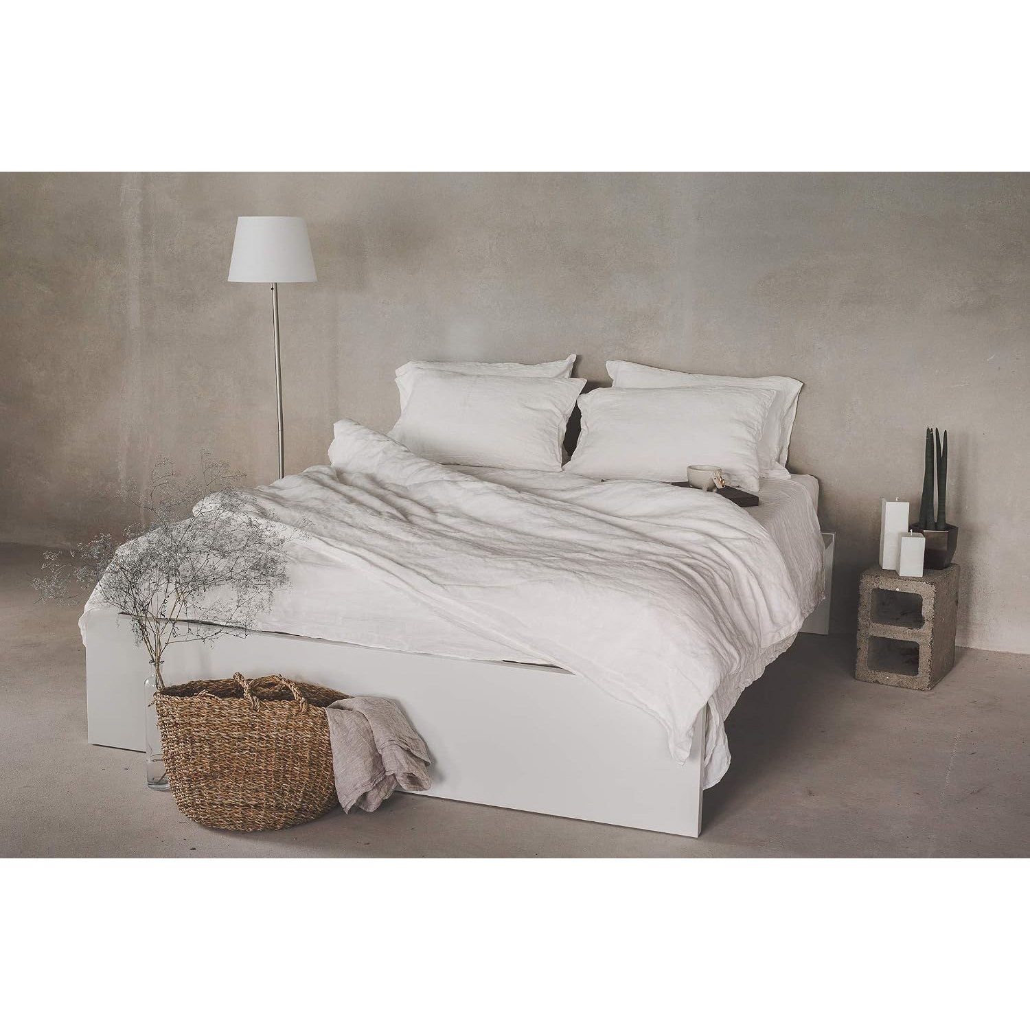 Stonewashed Linen Cushion Cover in Natural