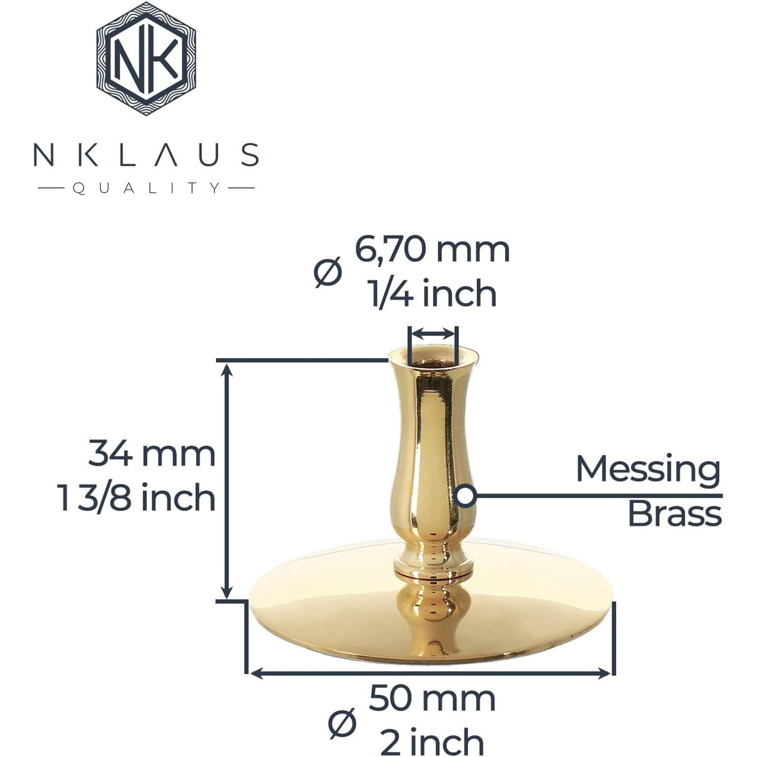 Brass Candle Holders Set of 3: image 2