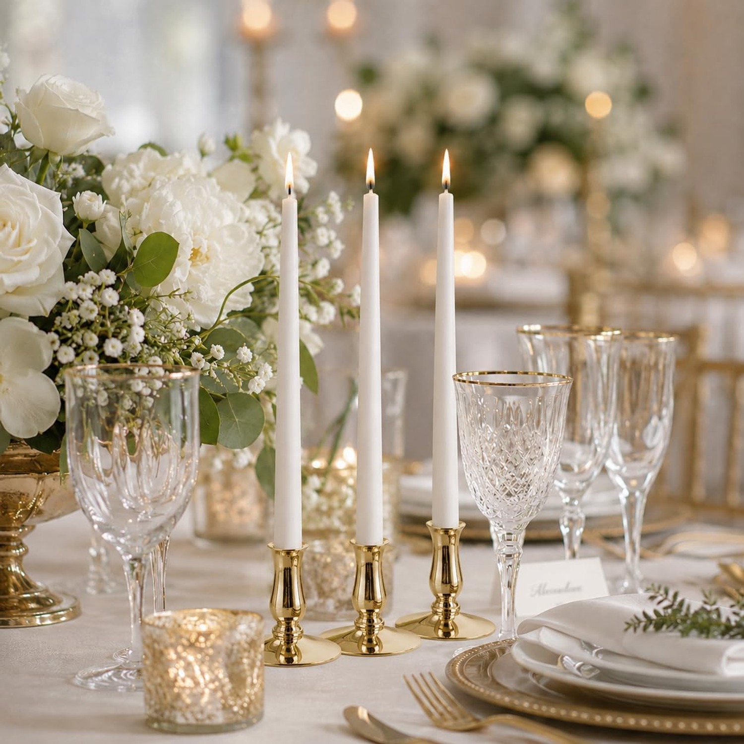 Brass Candle Holders Set of 3: image 3