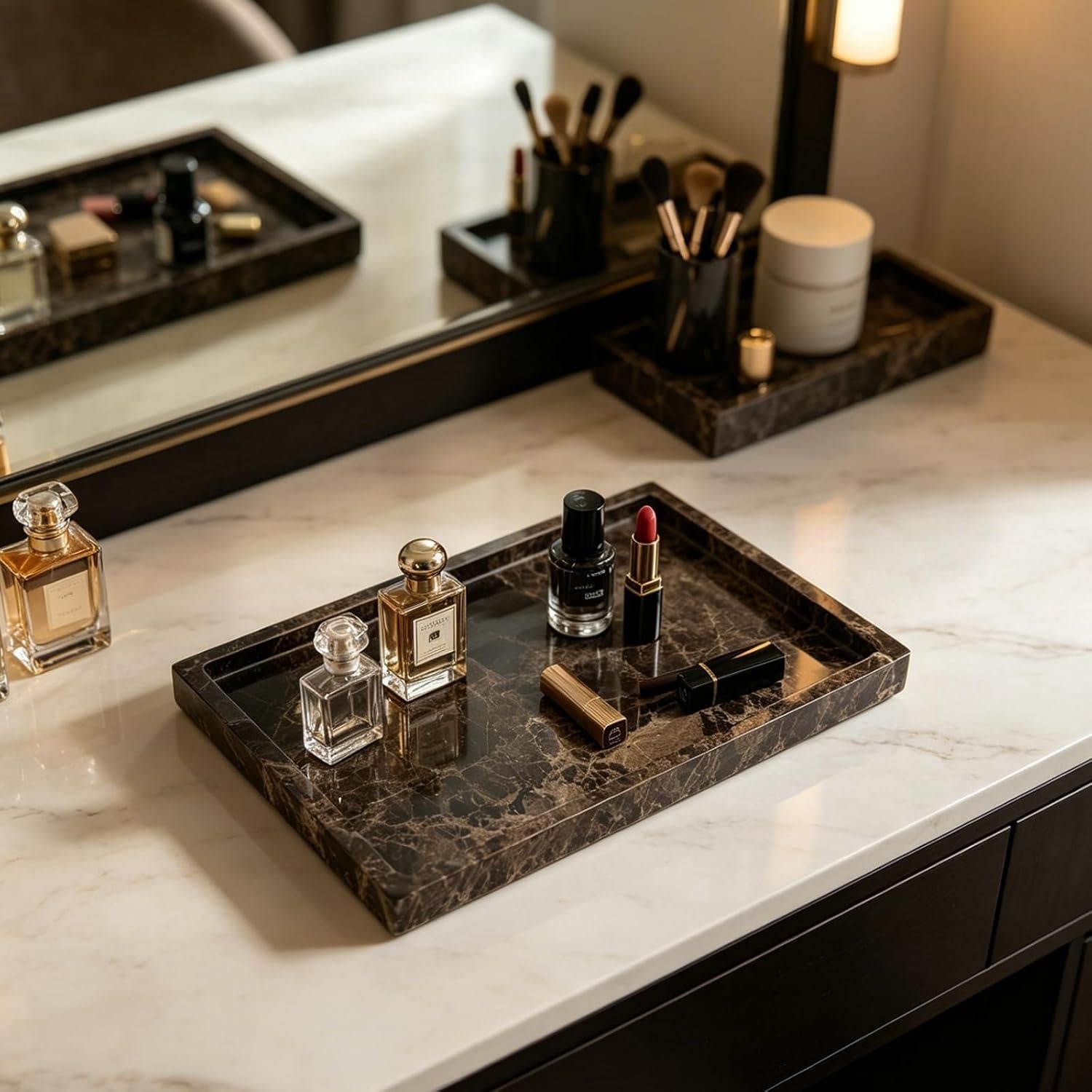 Dark Brown Marble Tray: image 2