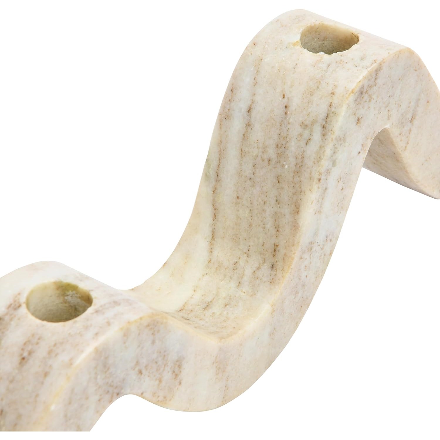 Marble and Brass Double Taper Candle Holder: image 5