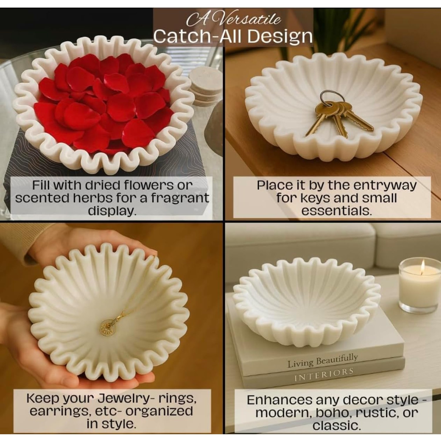 Marble Ruffle Bowl: image 2