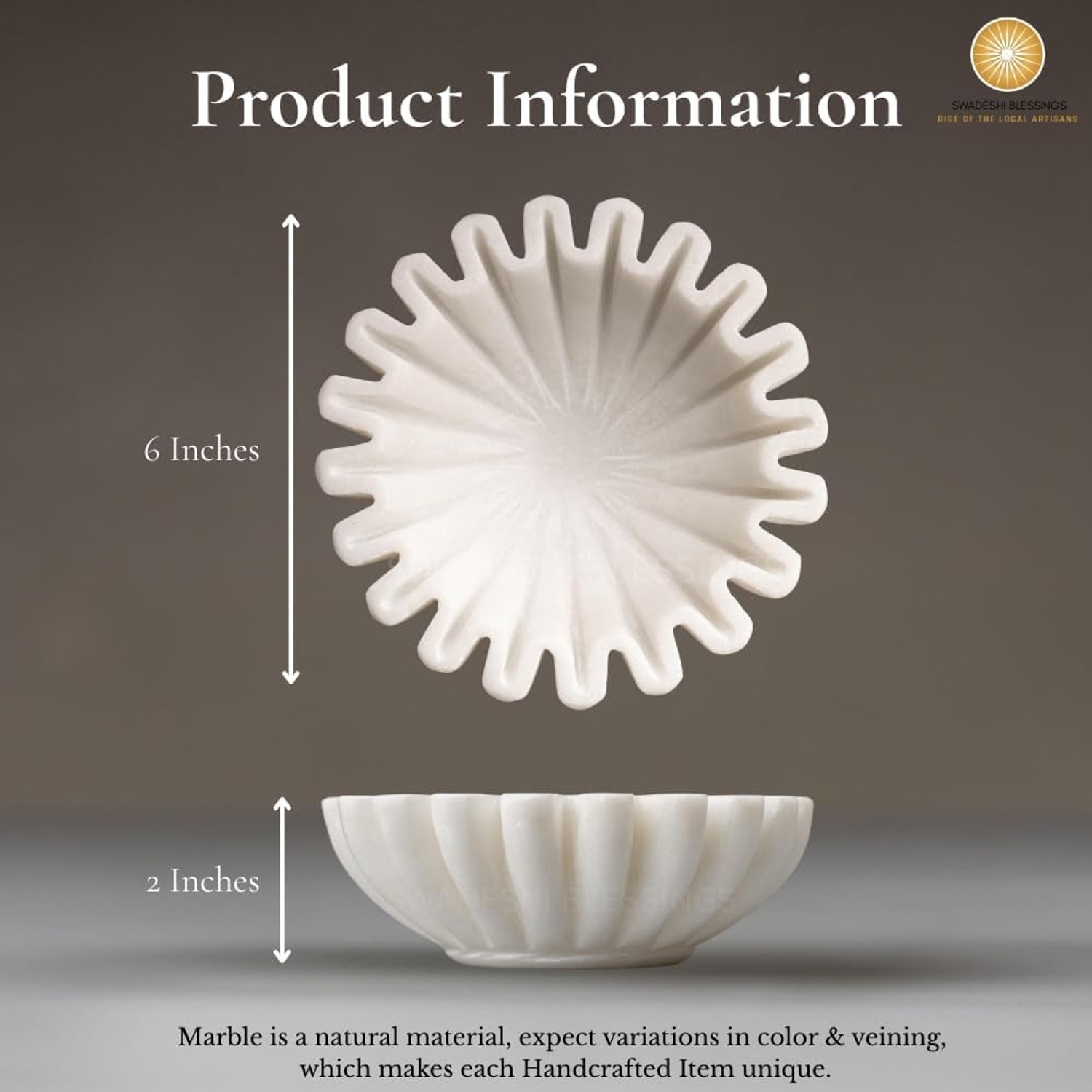 Marble Ruffle Bowl: image 4