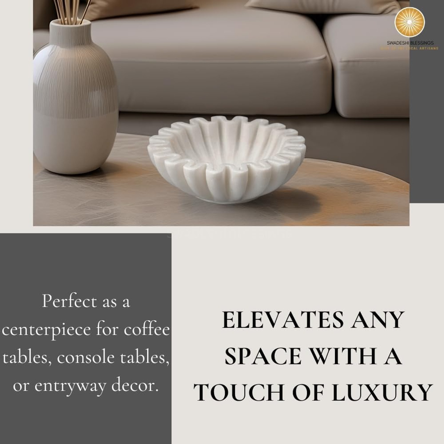 Marble Ruffle Bowl: image 5