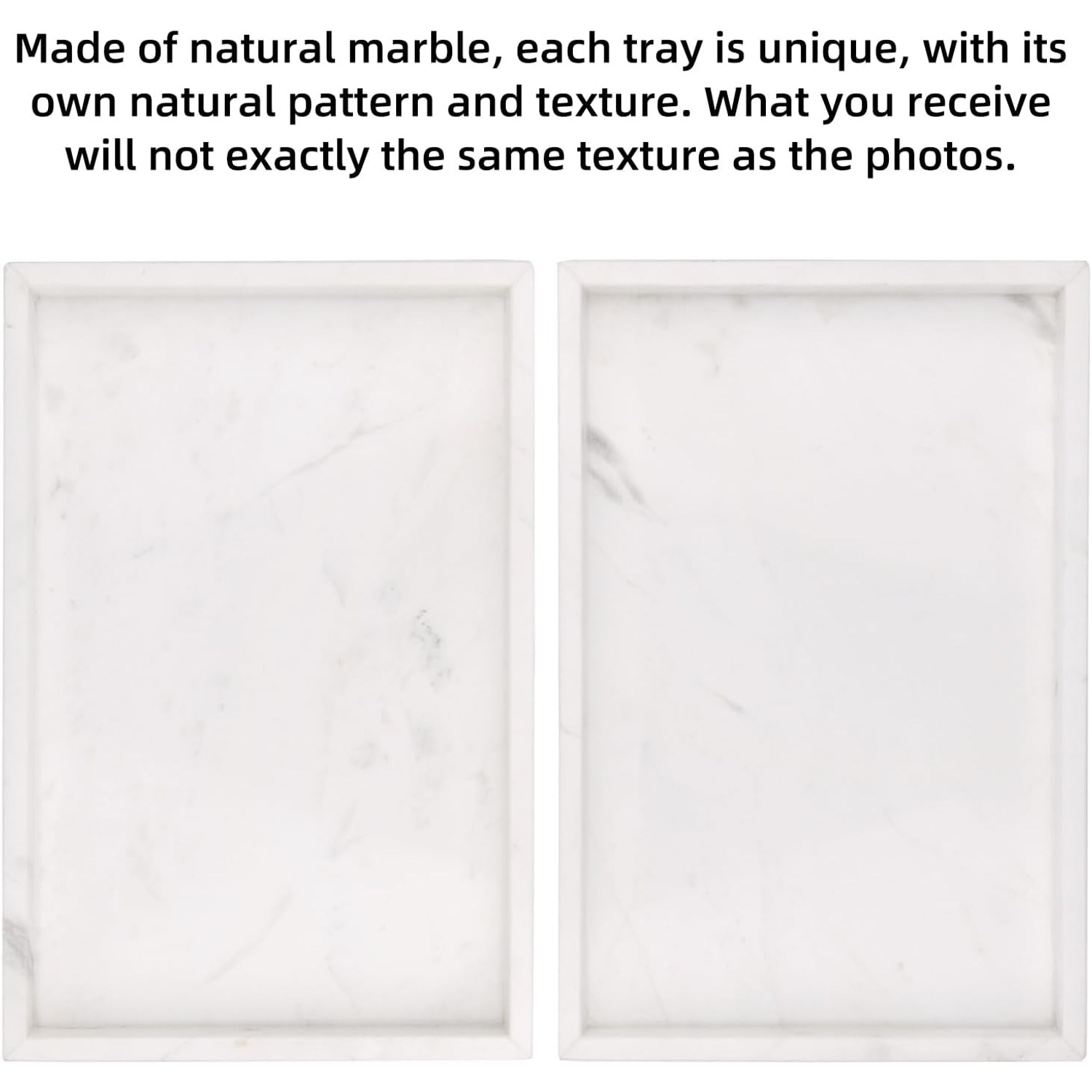 Natural Marble Vanity Tray 30 x 20 cm