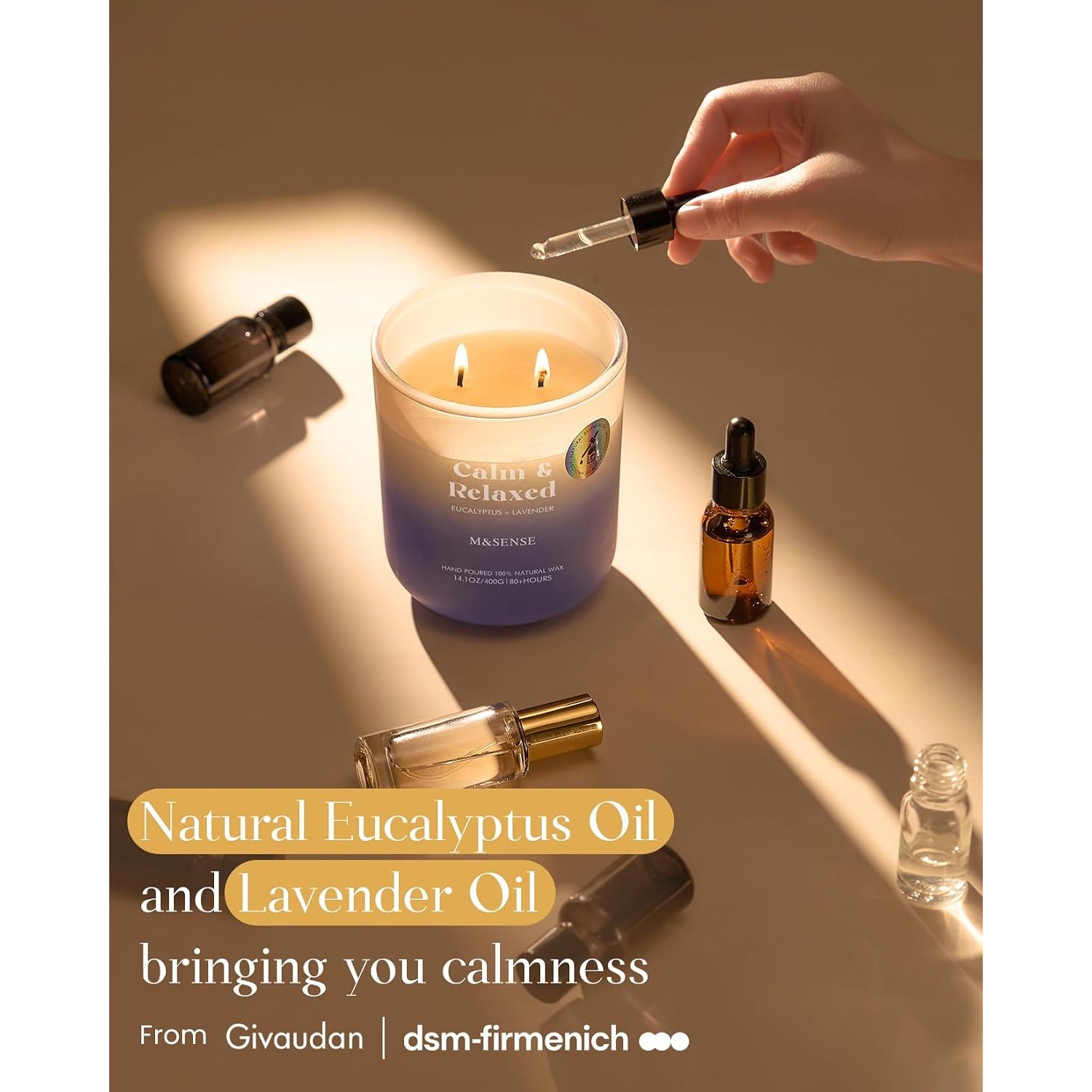 Eucalyptus & Lavender Two-Wick Soy Candle 400 g: image 3