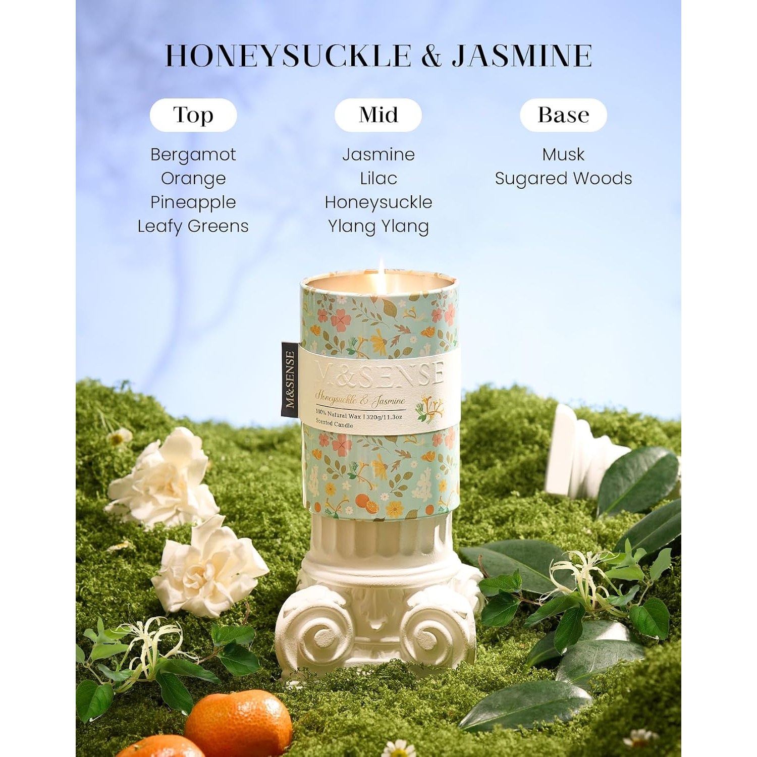 Honeysuckle Jasmine Soy Candle 320 g: image 2