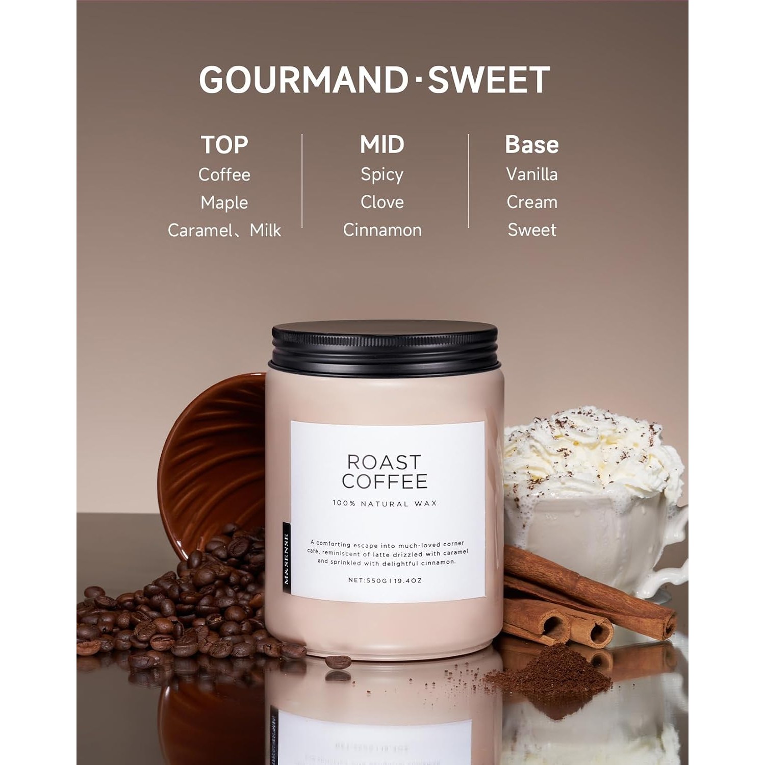 Roasted Coffee Soy Candle 550 g: image 2