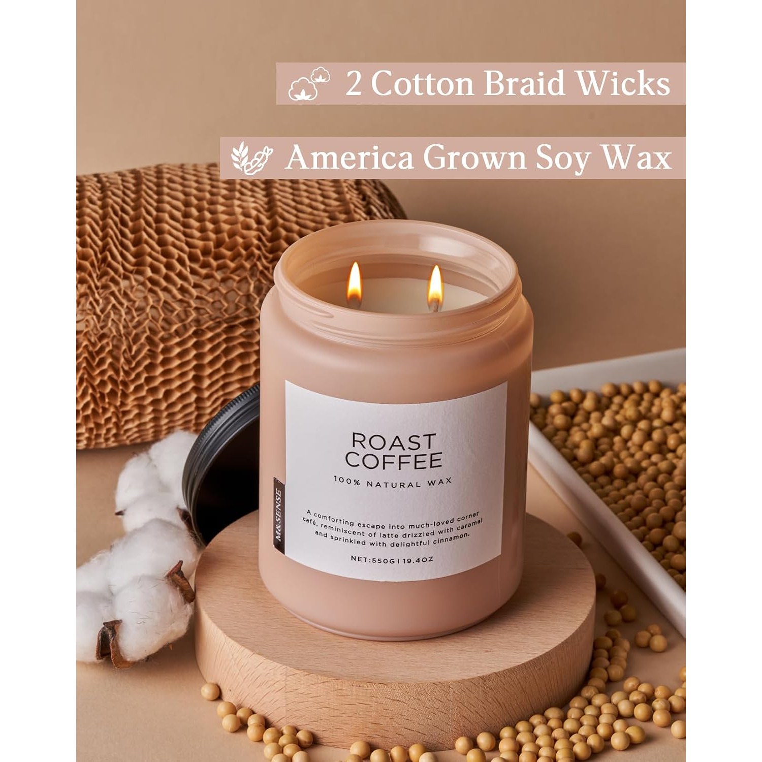 Roasted Coffee Soy Candle 550 g: image 3