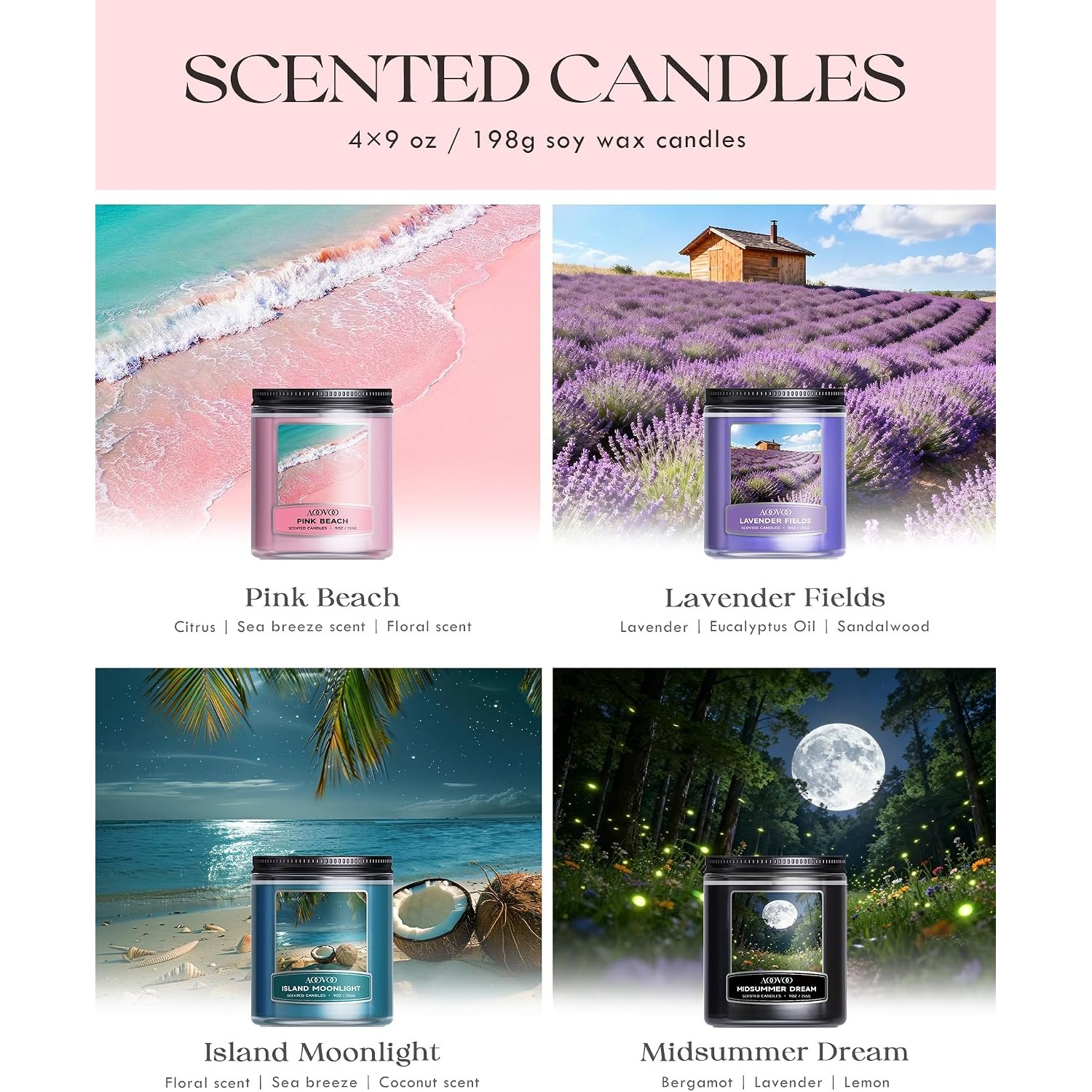 Soy Candle Gift Set 4 Pack