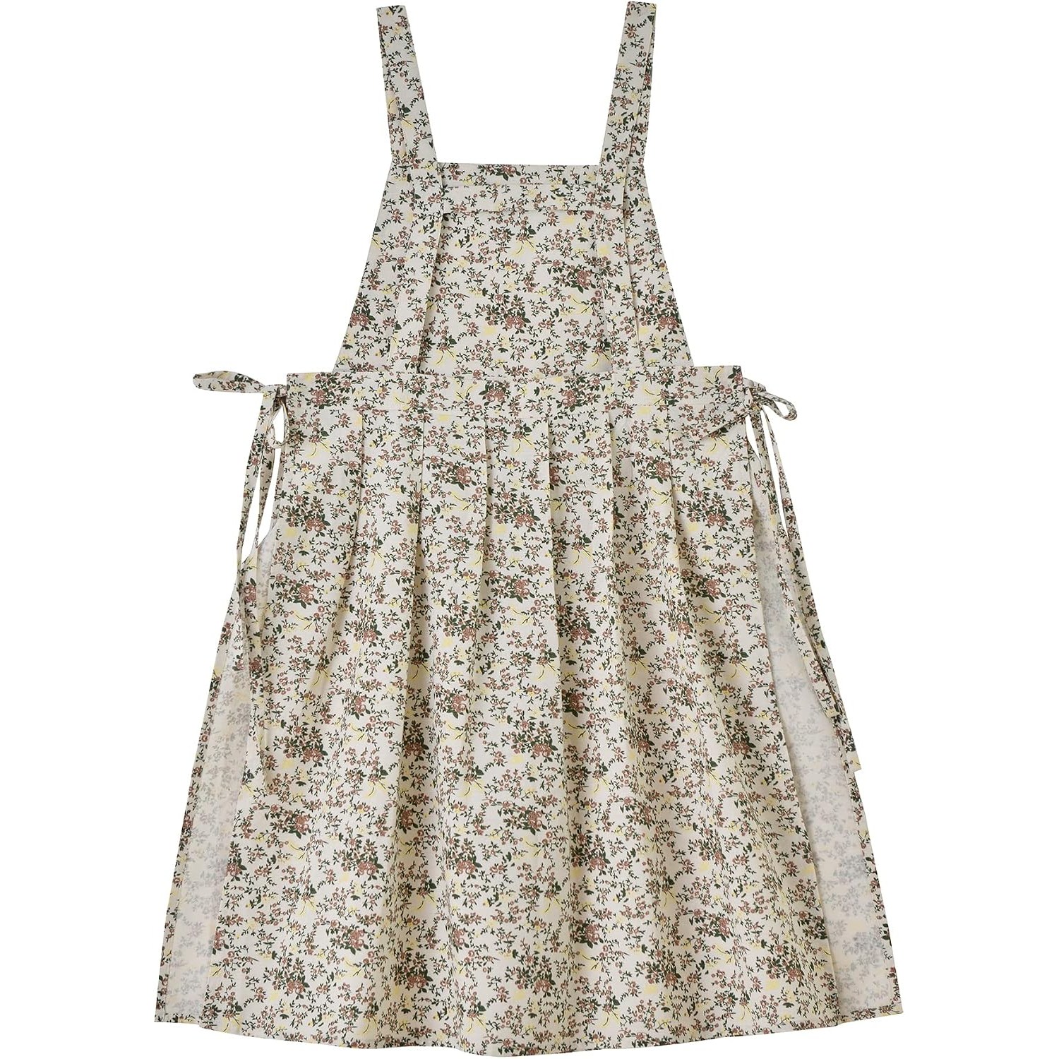 Japanese Style Washed Cotton Pinafore Apron with Pockets