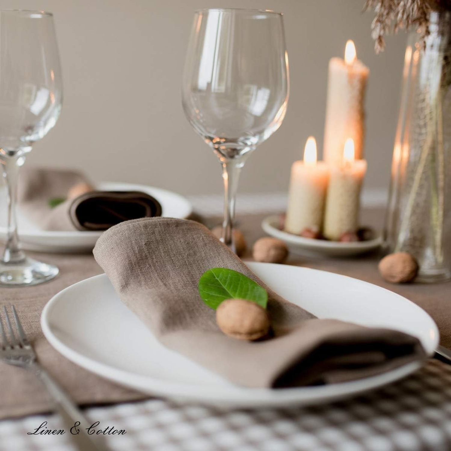 HYGGE Washed Linen Napkins, Set of 4