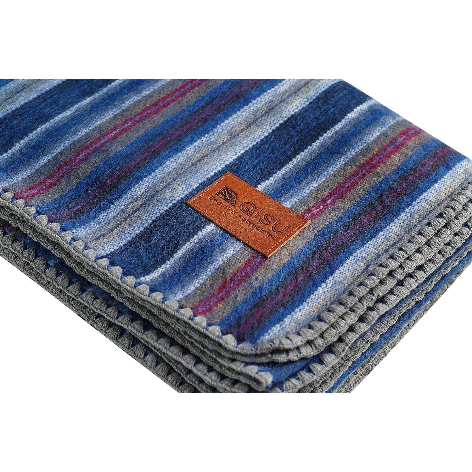 Variegated Alpaca Blend Throw Blanket: image 2