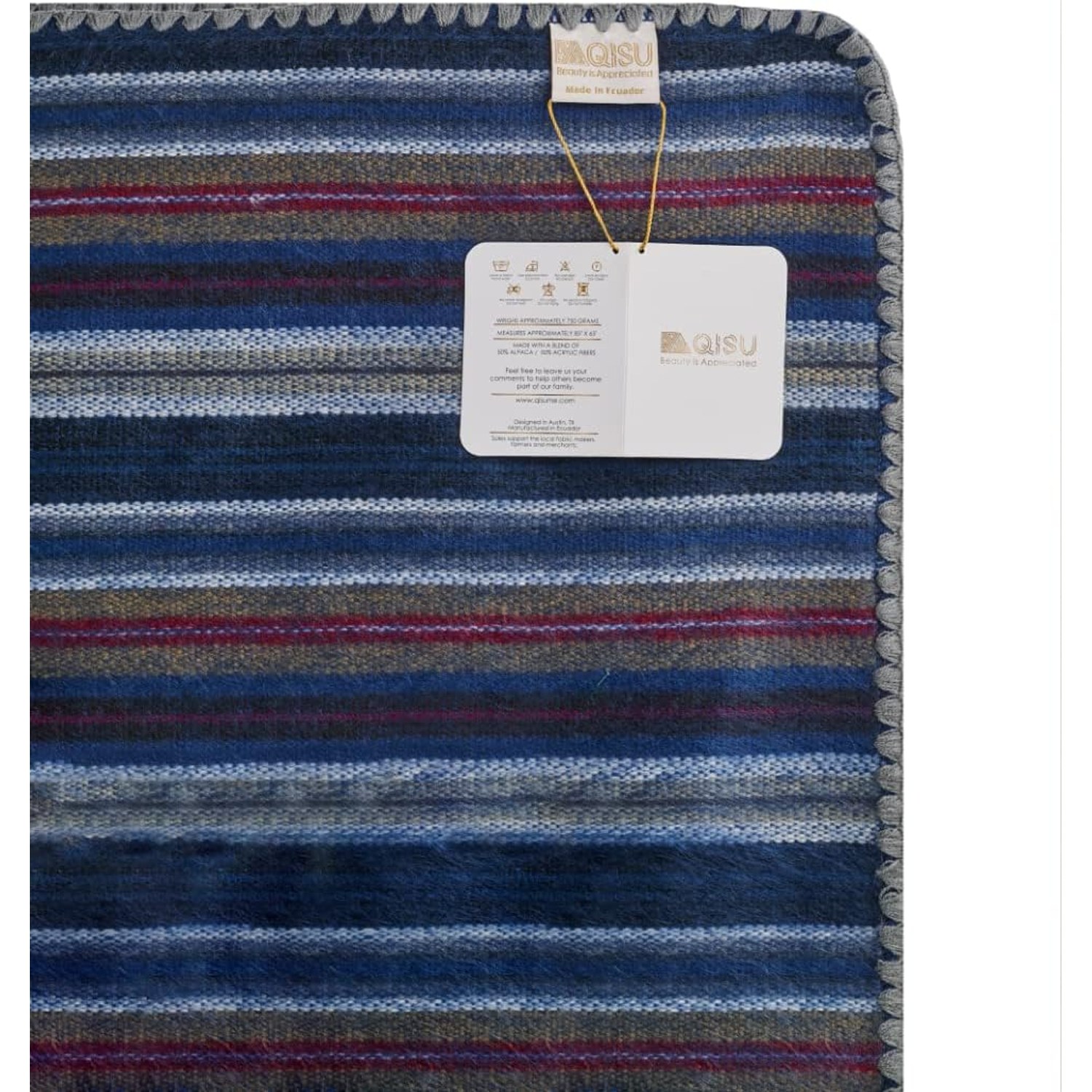 Variegated Alpaca Blend Throw Blanket: image 5
