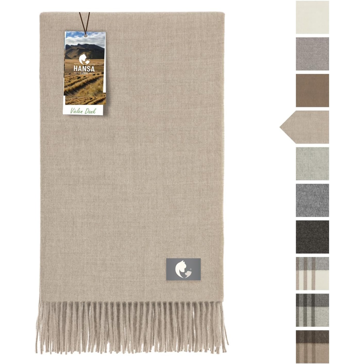 Baby Alpaca Throw Blanket 200 x 130 cm