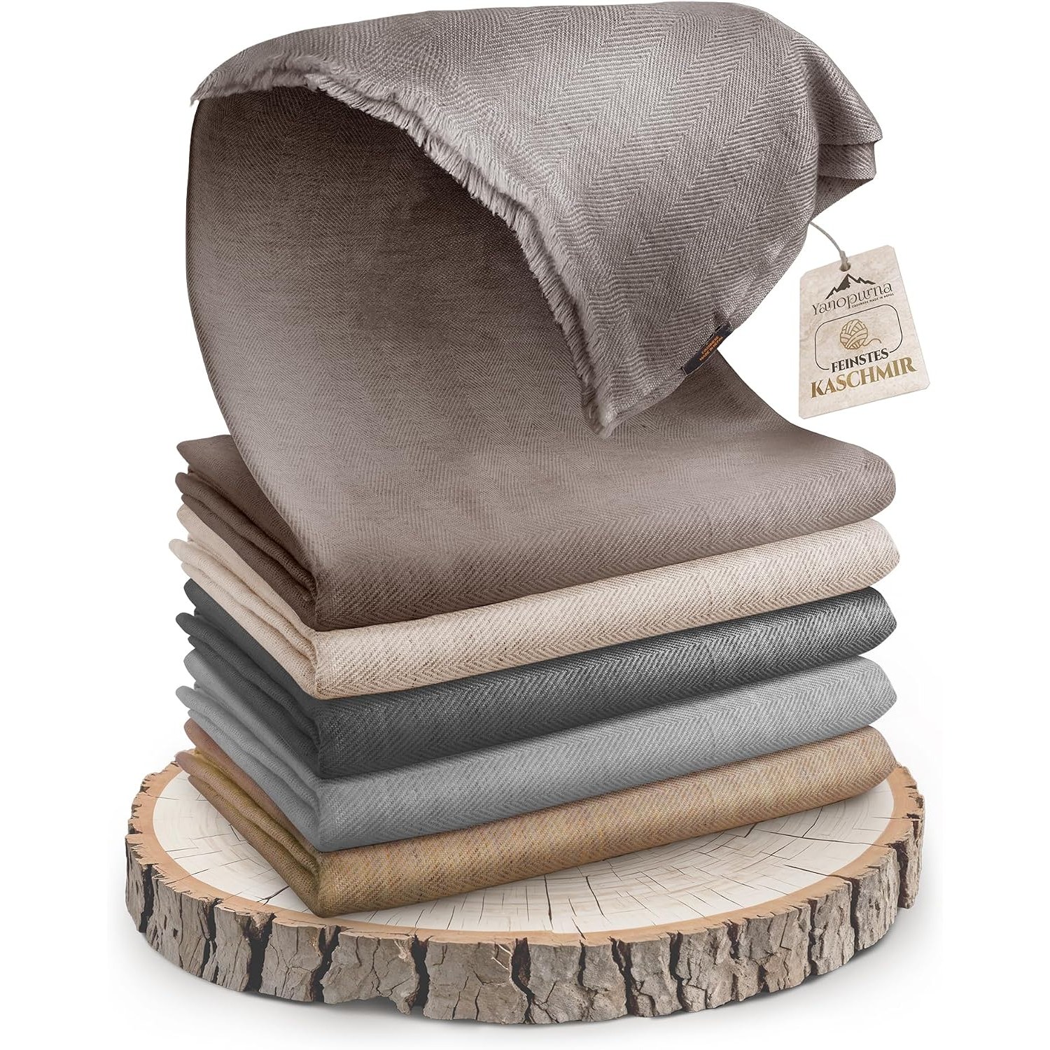 Handwoven Pure Cashmere Blanket 125 x 250 cm