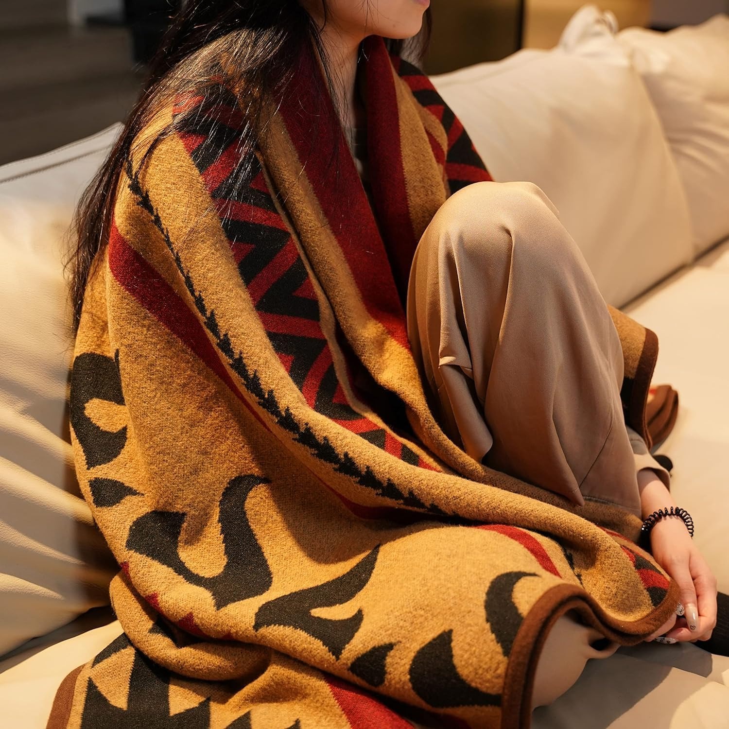 Merino Wool Blend Blanket 160 x 220 cm: image 3